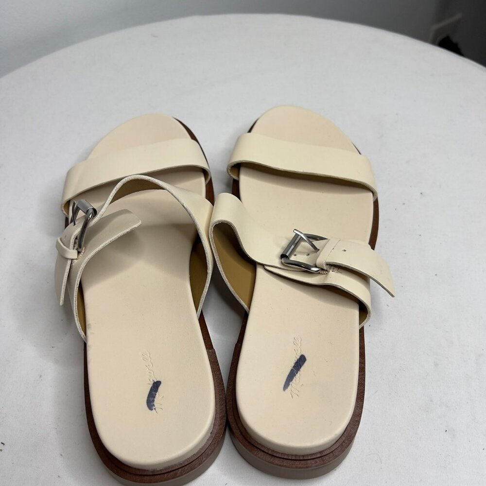 Madewell $98 The Dee Double Strap Sandal Ivory Size 8.5 NP292 - Picture 3 of 7
